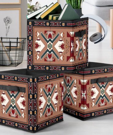 Orange Geometric Storage Cube