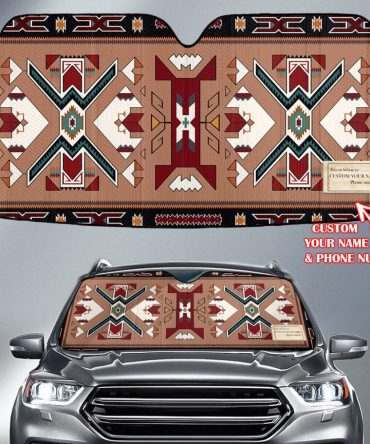 Pattern Native American Custom Name Auto Sun Shades