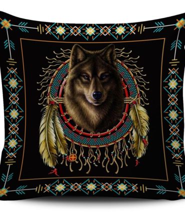 Wolf Warrior Dreamcatcher Native American Pillow Covers