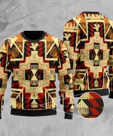 Tribal Yellow Arrow Native American Sweater