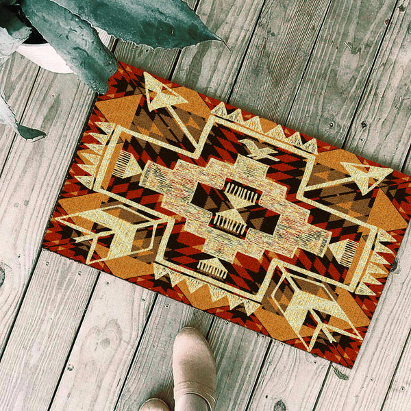 Tribal Yellow Arrow Native Doormat - Image 3