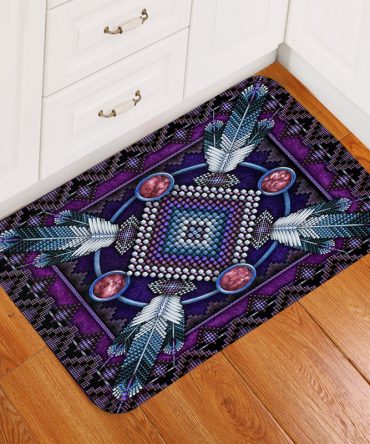 Naumaddic Arts Dark Purple Native American Doormat