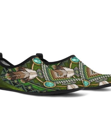 Naumaddic Arts Green Native Aqua Shoes