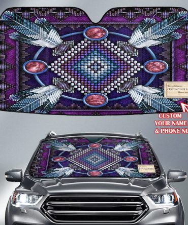 Pattern Native American Custom Name Auto Sun Shades