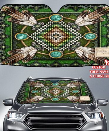 Pattern Native American Custom Name Auto Sun Shades
