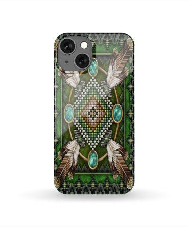 Naumaddic Arts Green Native American Phone Case