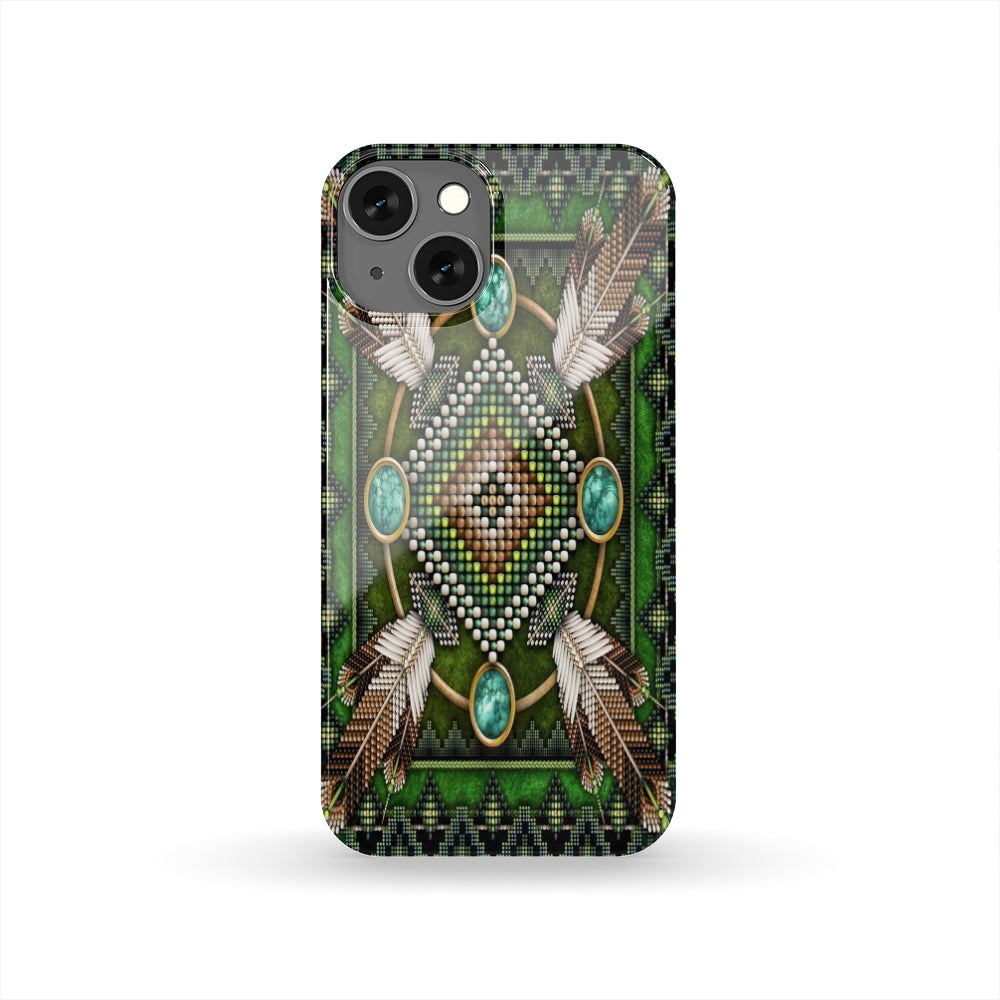 Naumaddic Arts Green Native American Phone Case