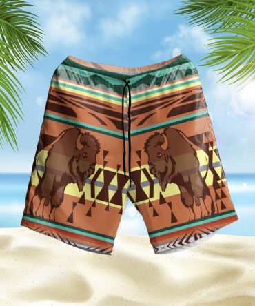 Bison Native American Hawaiian Shorts