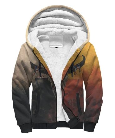Bison Medicine Wheels Native American Sherpa Hoodie