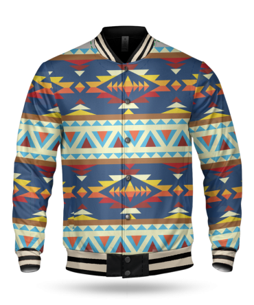 Indigenous Tribes Design Baseball Jacket