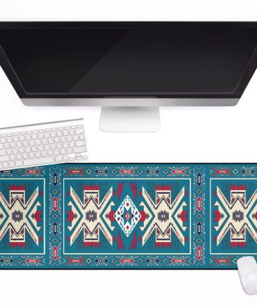 Blue Pink Pattern Native American Mouse Mat