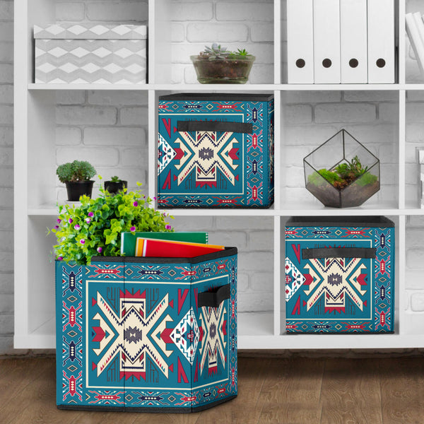 Blue Pink Pattern Storage Cube - Image 4