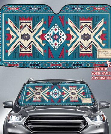 Pattern Native American Custom Name Auto Sun Shades