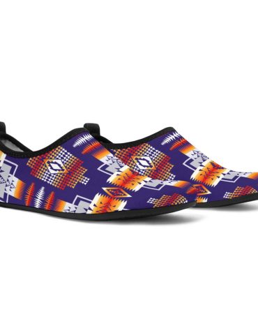 Purple Pattern Native American Aqua Shoes