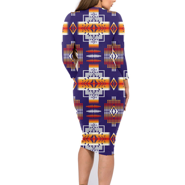 Purple Pattern Native American Body Dress - Image 3