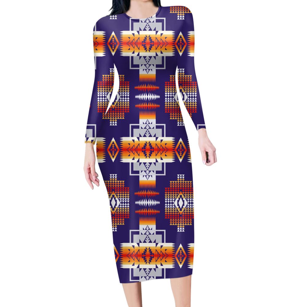 Purple Pattern Native American Body Dress