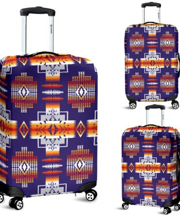 Purple Pattern Native American Luggage Covers