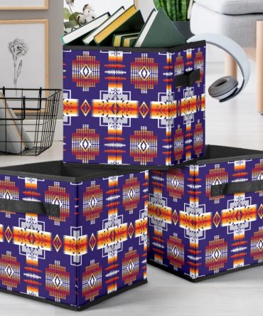 Purple Pattern Storage Cube