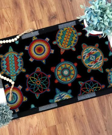 Mini Turtle Black Native Doormat