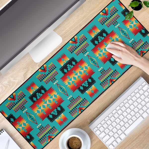 Blue Native Tribes Pattern Native American Mouse Mat - Image 4