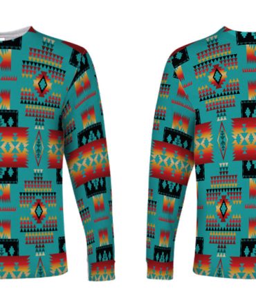 Blue Pattern Native Long Sleeve