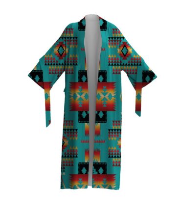 Blue Pattern Night Robe