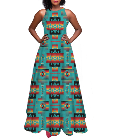 Pattern Native Sleeveless A-line skirt