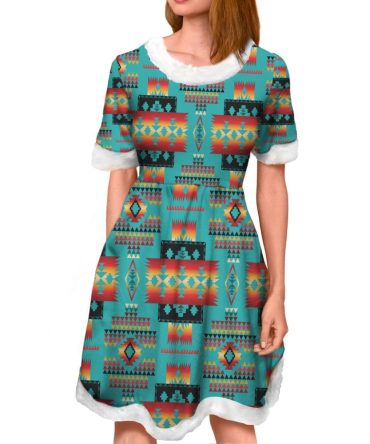 Tribes Pattern Adult Christmas Dress