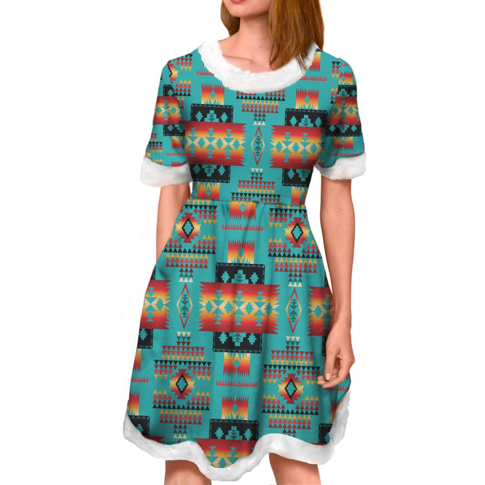 Tribes Pattern Adult Christmas Dress