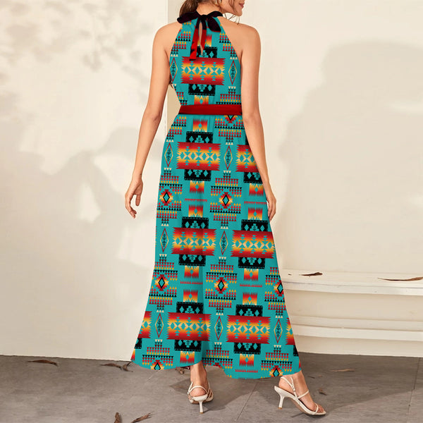 Tribes Pattern Design Dress Maxi Ligation - Image 3