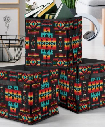 Black Pattern Storage Cube
