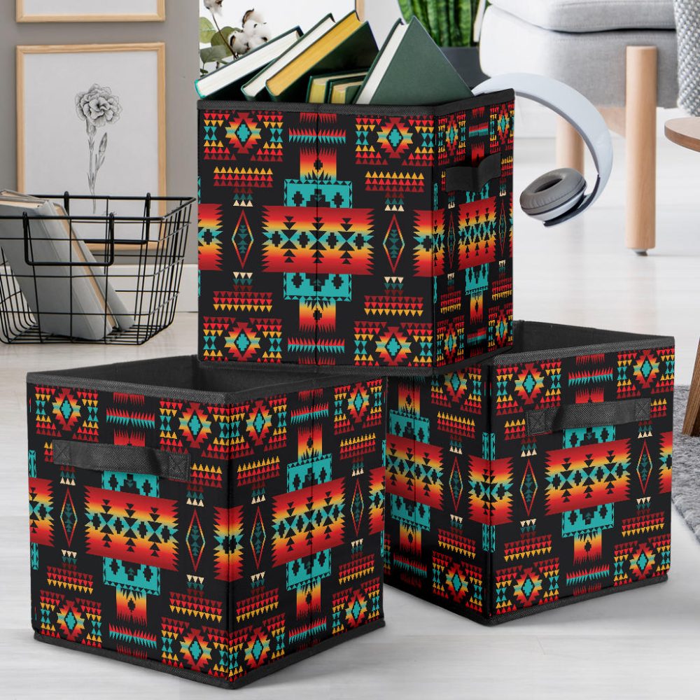 Black Pattern Storage Cube