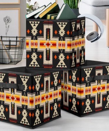 Black Pattern Storage Cube