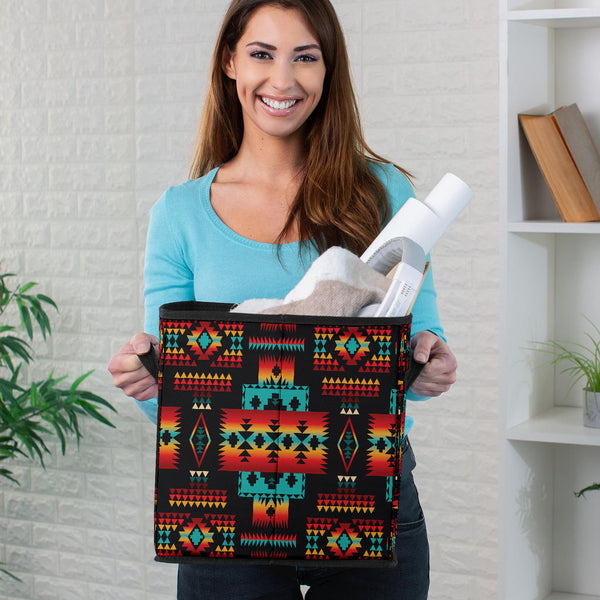 Black Pattern Storage Cube - Image 3