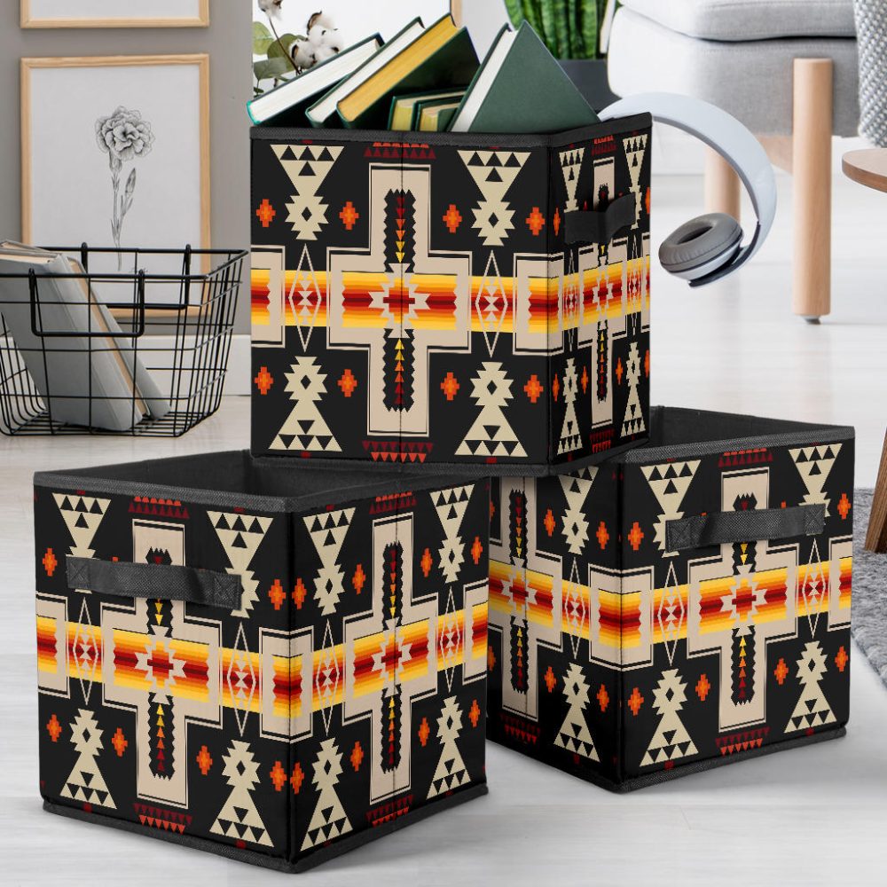 Black Pattern Storage Cube