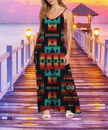 Tribe Design Native American Maxi Dress