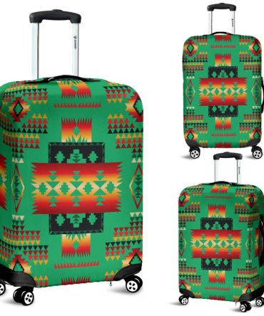Green Tribes Native American Luggage Covers