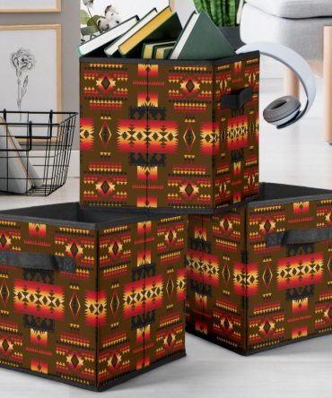 Dark Blue Pattern Storage Cube