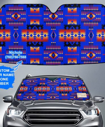 Pattern Native American Custom Name Auto Sun Shades