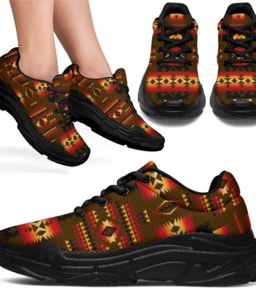 Brown Native Tribes Native American Chunky Sneakers