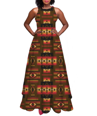 Pattern Native Sleeveless A-line skirt