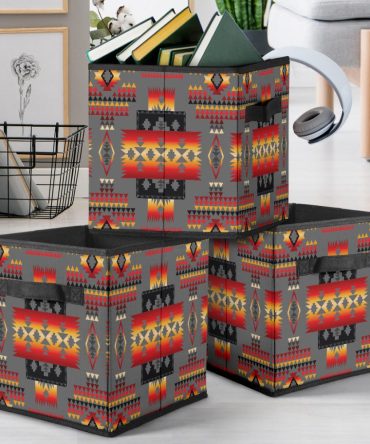 Gray Pattern Storage Cube