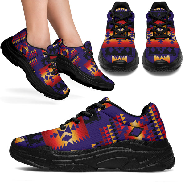 Purple Native Tribes Native American Chunky Sneakers - Image 2