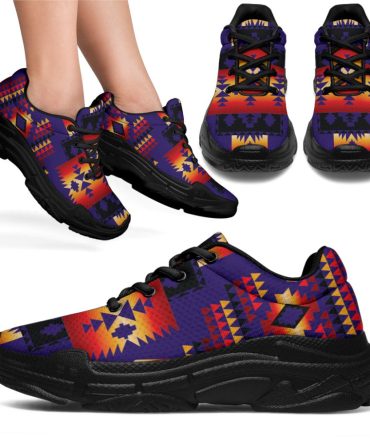 Purple Native Tribes Native American Chunky Sneakers