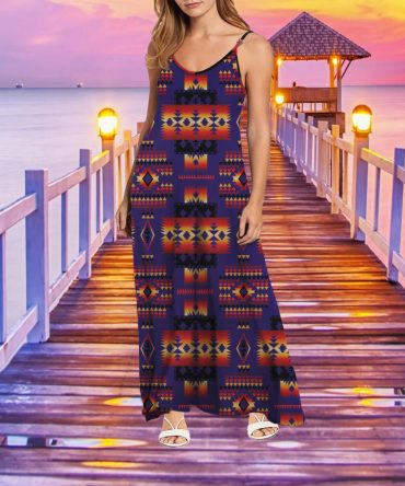 Tribe Design Native American Maxi Dress