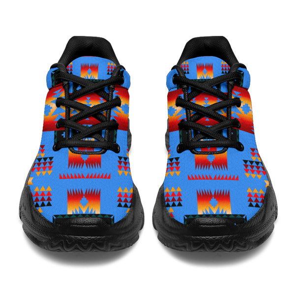 Navy Tribes Pattern Chunky Sneakers - Image 4