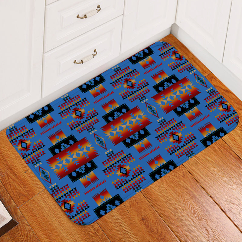 Navy Tribes Pattern Doormat