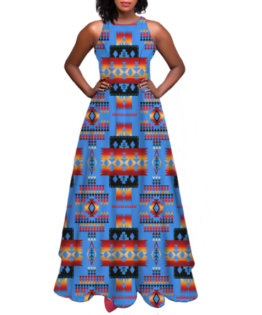 Pattern Native Sleeveless A-line skirt