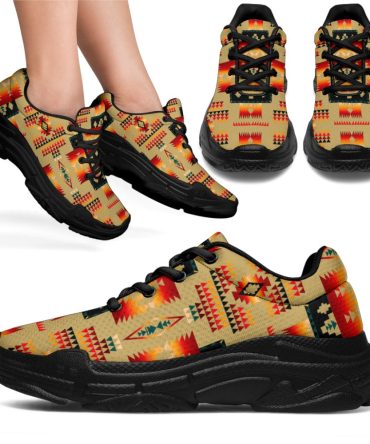 Light Brown Pattern Chunky Sneakers