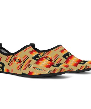 Light Brown Tribe Pattern Native American Aqua Shoes